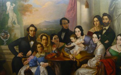 Portret van de familie Senigaglia door Giuseppe Tominz